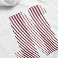 North N Logo Hoodie in Ash and Crimson thumbnail