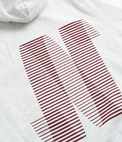 North N Logo Hoodie in Ash and Crimson