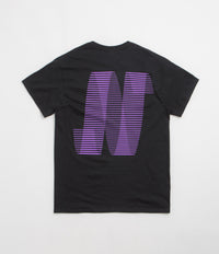 North N Logo T-Shirt in Black and Grape