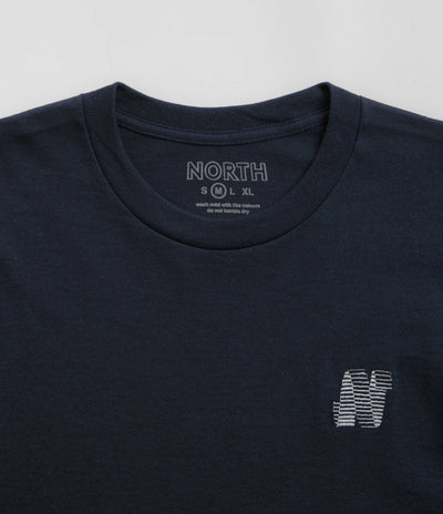 North N Logo T-Shirt in Navy and White