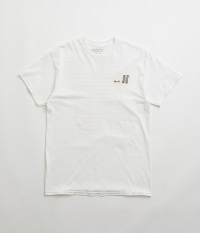 North N Logo T-Shirt in White and Black / Yellow