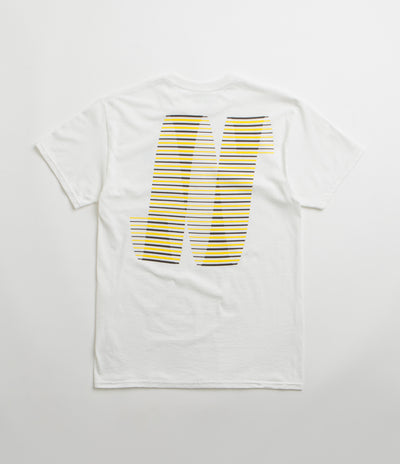 North N Logo T-Shirt in White and Black / Yellow