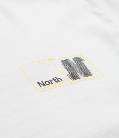 North N Logo T-Shirt in White and Black / Yellow
