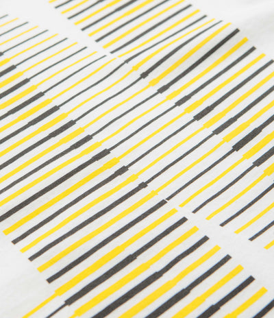 North N Logo T-Shirt in White and Black / Yellow