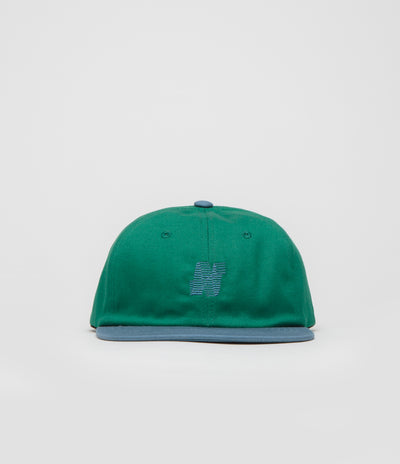 North N Logo Two Tone Cap in Green and Navy