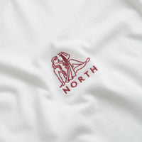 North Zodiac Logo Embroidered T-Shirt - White / Burgundy thumbnail