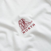 North Zodiac Logo Embroidered T-Shirt - White / Burgundy thumbnail