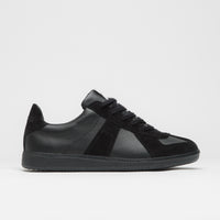 Novesta All Leather German Army Trainer Shoes - All Black thumbnail