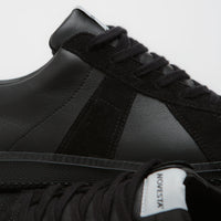 Novesta All Leather German Army Trainer Shoes - All Black thumbnail