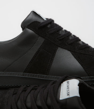 Novesta All Leather German Army Trainer Shoes - All Black