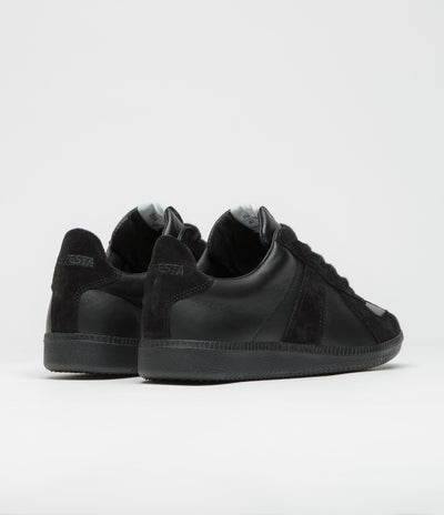 Novesta All Leather German Army Trainer Shoes - All Black