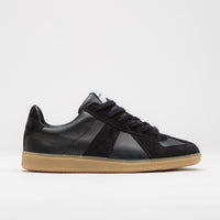 Novesta All Leather German Army Trainer Shoes - Black / Transparent thumbnail