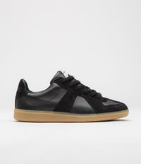 Novesta All Leather German Army Trainer Shoes in Black and Transparent