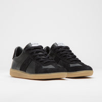 Novesta All Leather German Army Trainer Shoes - Black / Transparent thumbnail