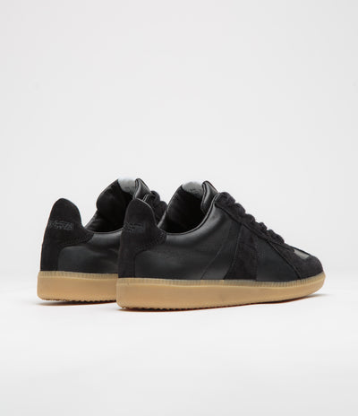 Novesta All Leather German Army Trainer Shoes - Black / Transparent