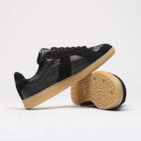 Novesta All Leather German Army Trainer Shoes - Black / Transparent thumbnail