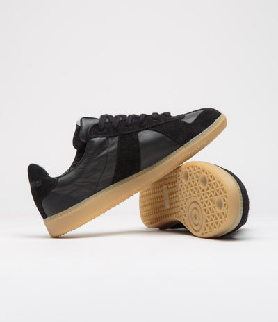 Novesta All Leather German Army Trainer Shoes - Black / Transparent