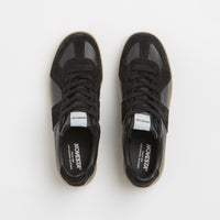 Novesta All Leather German Army Trainer Shoes - Black / Transparent thumbnail