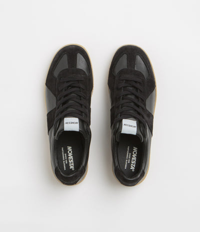 Novesta All Leather German Army Trainer Shoes - Black / Transparent