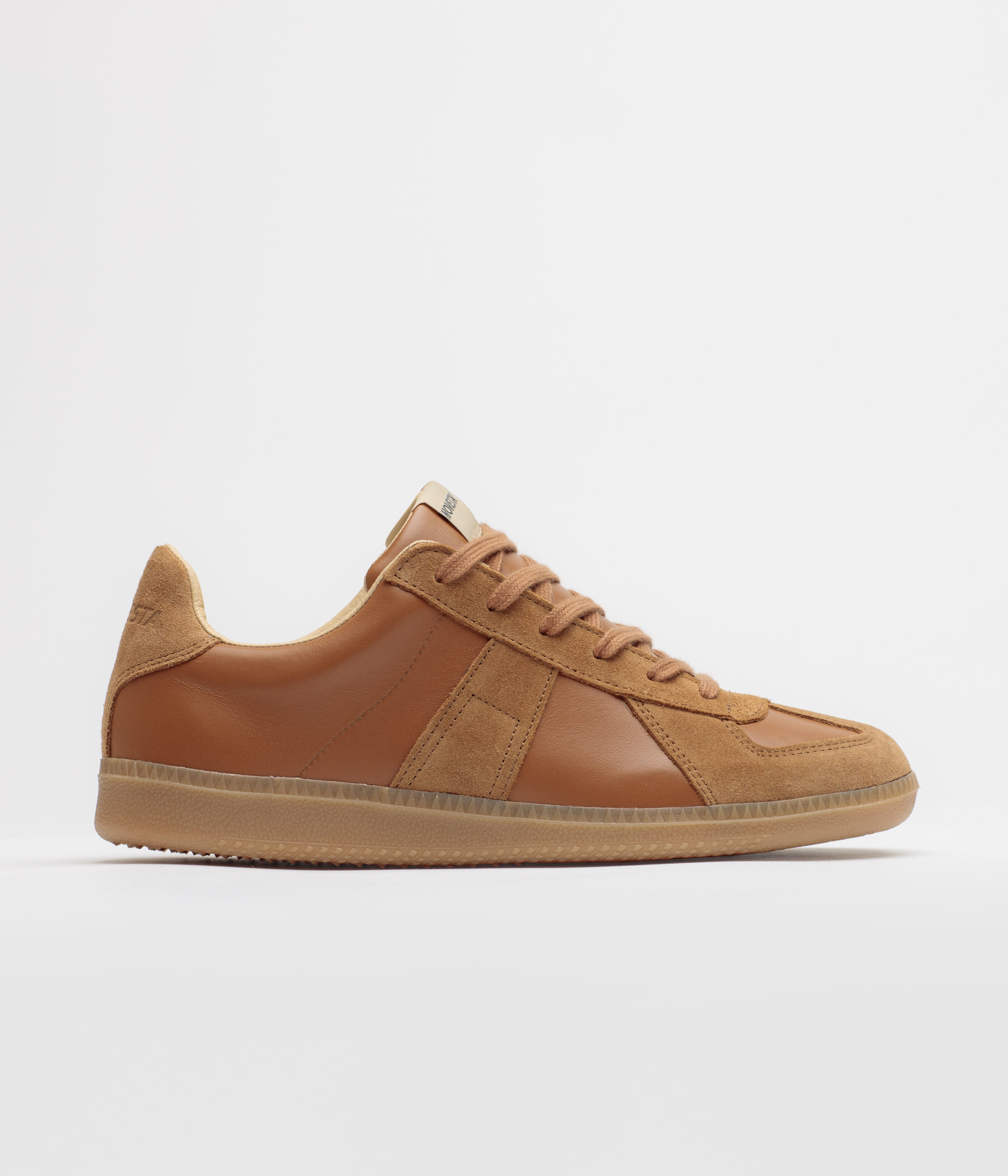 Novesta All Leather German Army Trainer Shoes in Cashew