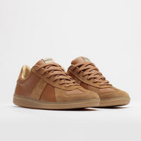 Novesta All Leather German Army Trainer Shoes - Cashew thumbnail
