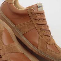 Novesta All Leather German Army Trainer Shoes - Cashew thumbnail