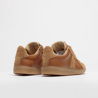 Novesta All Leather German Army Trainer Shoes - Cashew thumbnail