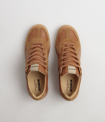 Novesta All Leather German Army Trainer Shoes - Cashew