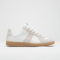 Novesta All Leather German Army Trainer Shoes - White / Transparent thumbnail