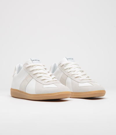 Novesta All Leather German Army Trainer Shoes - White / Transparent