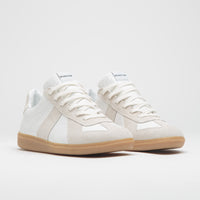 Novesta All Leather German Army Trainer Shoes - White / Transparent thumbnail