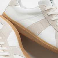 Novesta All Leather German Army Trainer Shoes - White / Transparent thumbnail