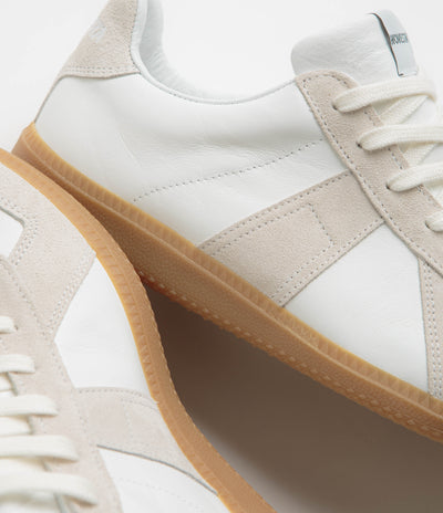 Novesta All Leather German Army Trainer Shoes - White / Transparent