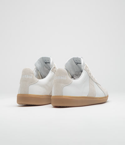 Novesta All Leather German Army Trainer Shoes - White / Transparent