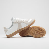 Novesta All Leather German Army Trainer Shoes - White / Transparent thumbnail
