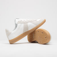Novesta All Leather German Army Trainer Shoes - White / Transparent thumbnail