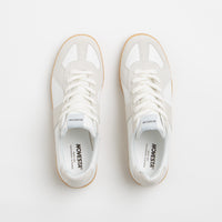 Novesta All Leather German Army Trainer Shoes - White / Transparent thumbnail