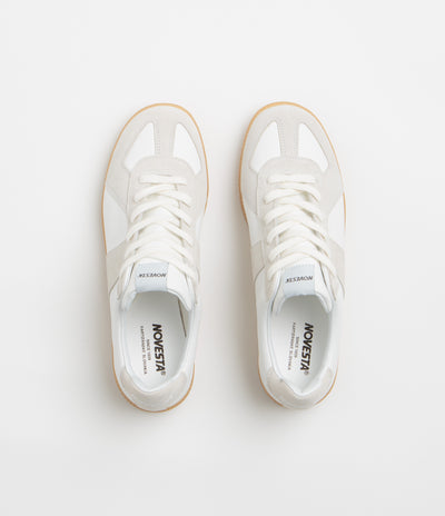 Novesta All Leather German Army Trainer Shoes - White / Transparent
