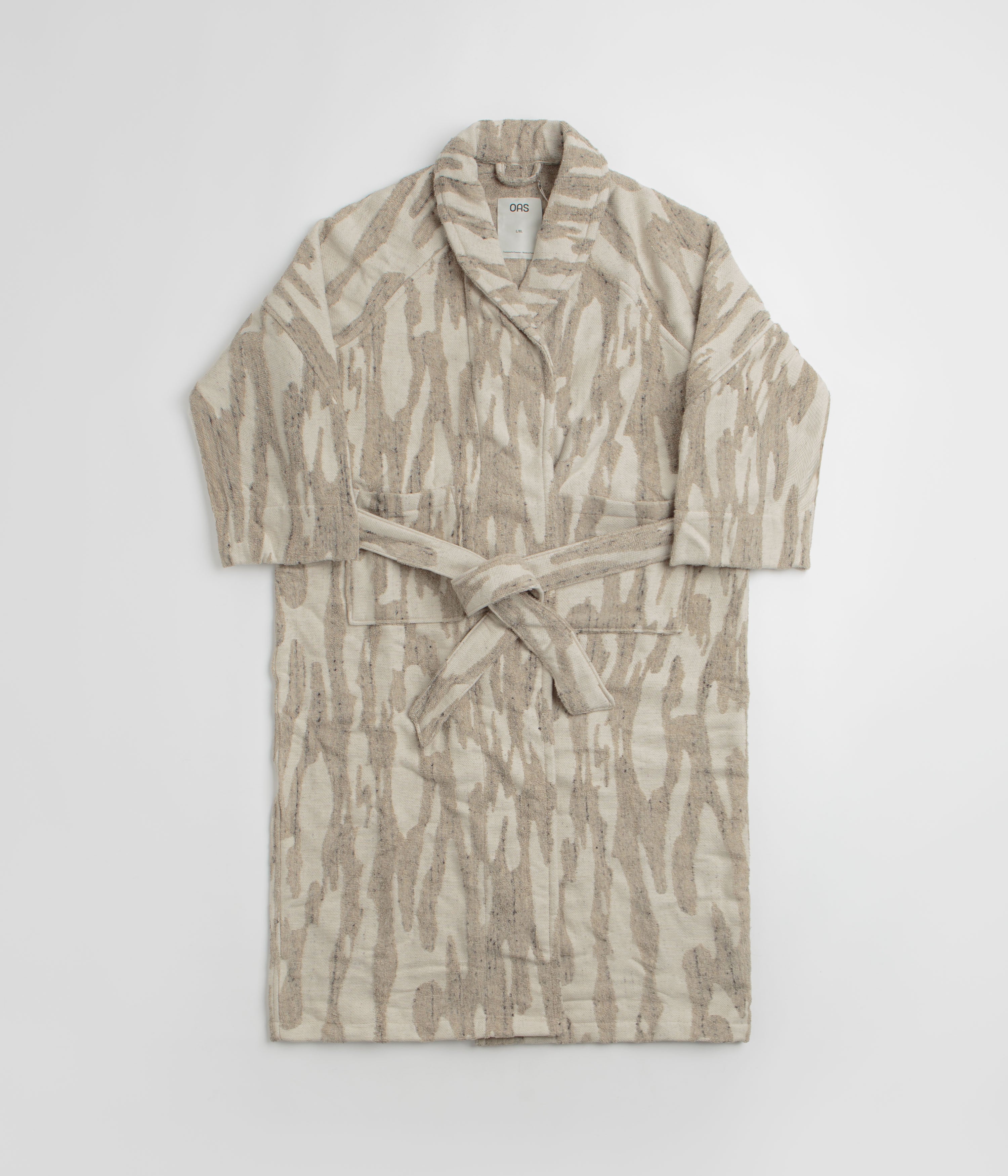 OAS Linen Terry Statement Robe in Fern