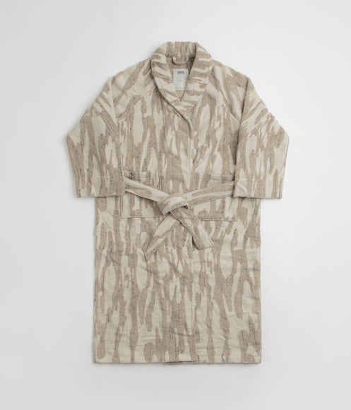 OAS Linen Terry Statement Robe - Fern