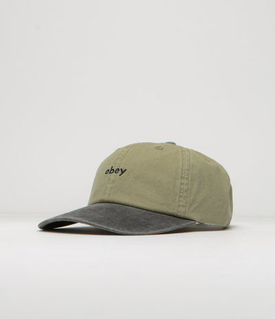 Obey 2 Tone Lowercase Cap in Pigment Khaki Multi