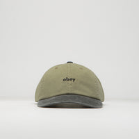 Obey 2 Tone Lowercase Cap in Pigment Khaki Multi thumbnail