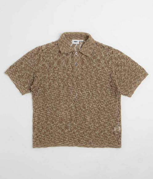 Obey Andre Polo Short Sleeve Sweatshirt - Toffee Brown