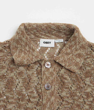 Obey Andre Polo Short Sleeve Sweatshirt - Toffee Brown