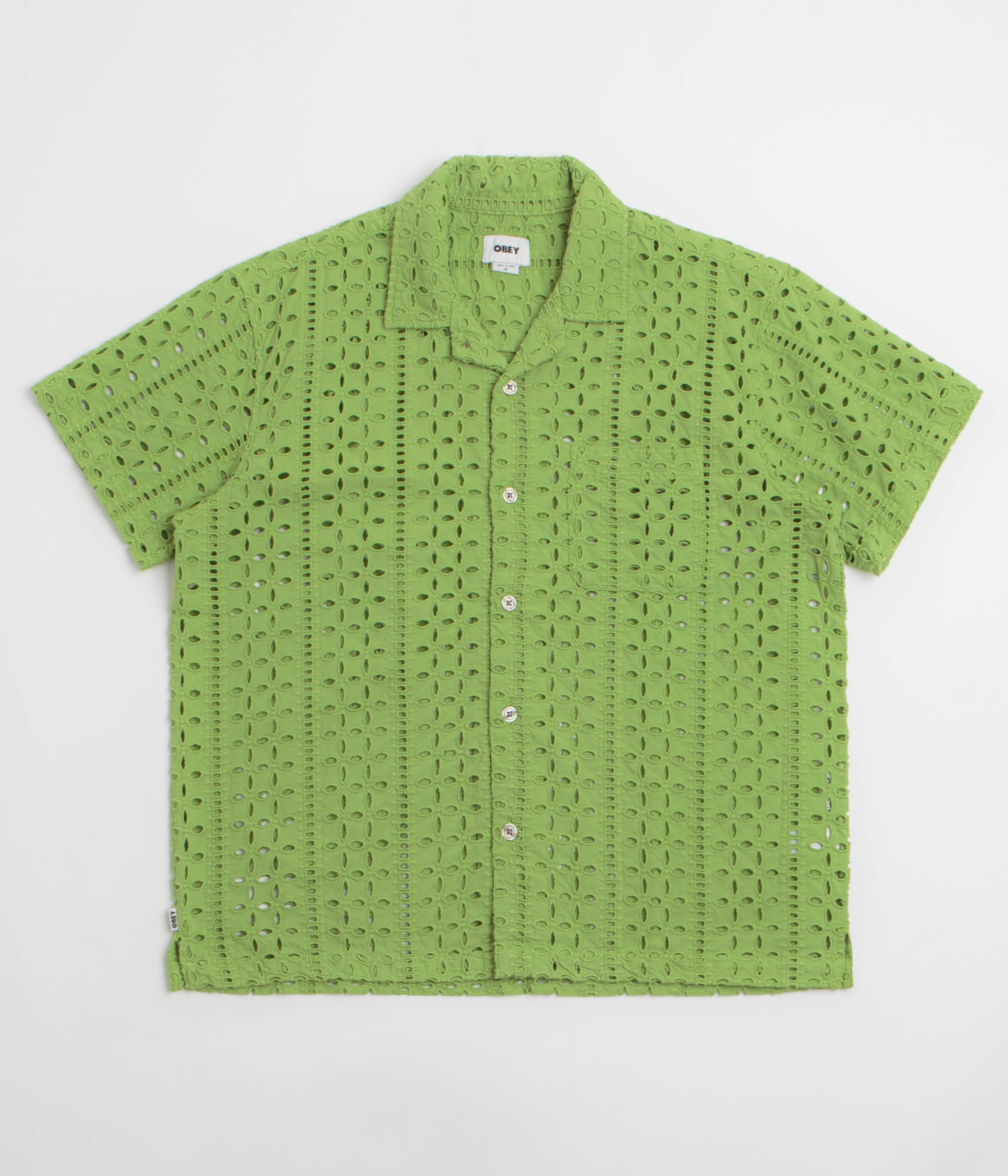 Obey Ayers Short Sleeve Shirt in Piquant Green