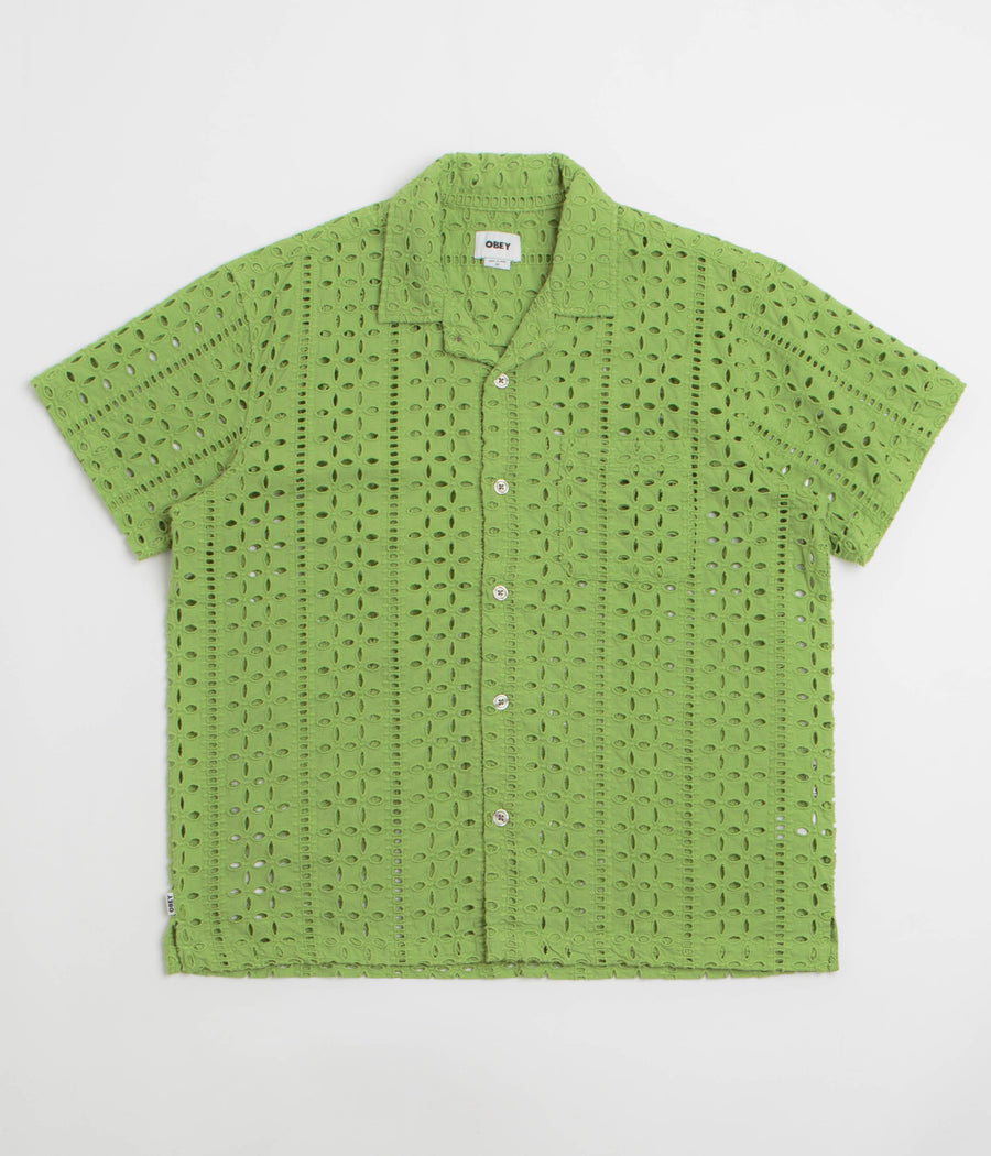 Obey Ayers Short Sleeve Shirt in Piquant Green