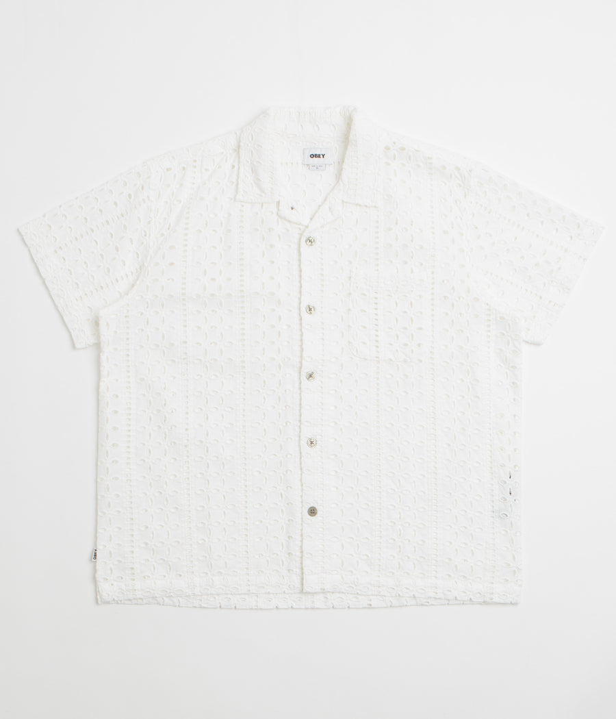 Obey Ayers Short Sleeve Shirt in White
