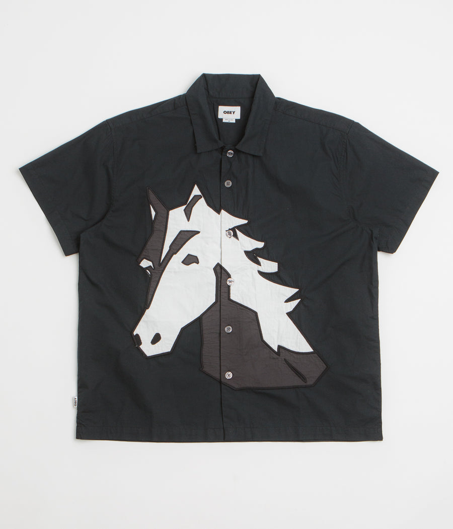 Obey Beau Short Sleeve Shirt in Black Multi