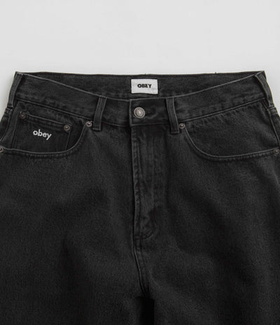 Obey Bigwig Baggy Jeans - Faded Black