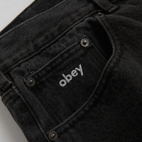 Obey Bigwig Baggy Jeans - Faded Black thumbnail